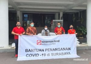 sinar mas land csr covid-19 APD surabaya realestat.id
