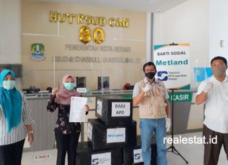 Metland Yayasan Metropolitan Peduli YMP Gerakan Peduli APD Anne Avantie realestat id dok