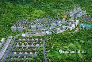 graha natura surabaya intiland birds eye view realestat.id dok