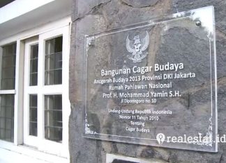 rumah pahlawan nasional Mohammad Yamin jalan Diponegoro 10 disita Bank BJB realestat.id dok