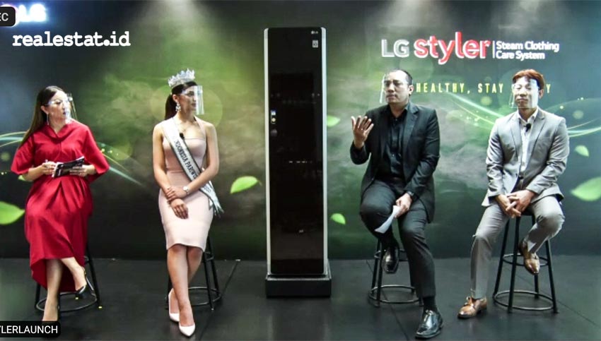 Peluncuran LG Styler, pada Senin (28/09/2020). Lemari pintar ini memiliki kemampuannya dalam memelihara kesegaran sekaligus higienitas pakaian. (Foto: Adhitya Putra)