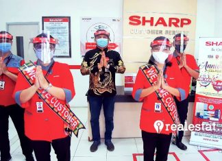 sharp indonesia bagikan sepeda hari Pelanggan nasional realestat.id dok