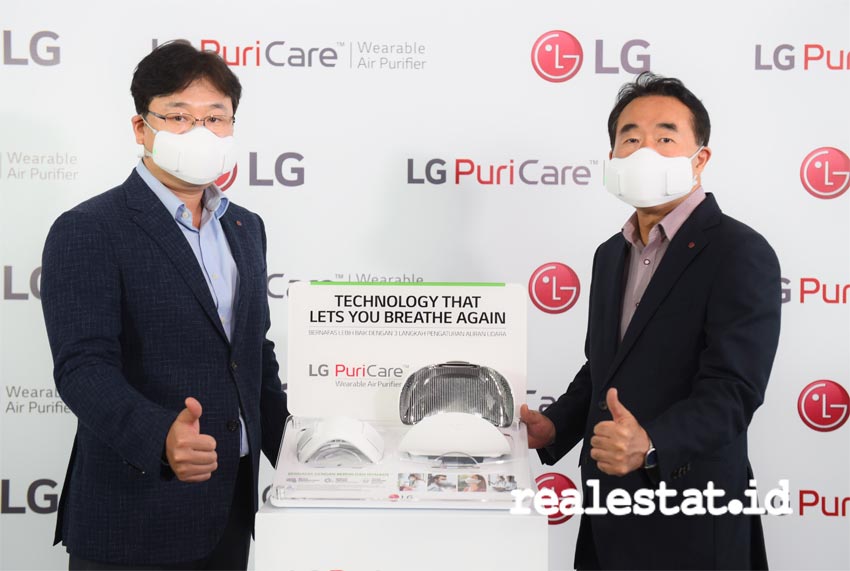 LG Puri Care Wearable Air Purifier mengadopsi dua filter H13 HEPA, serupa dengan yang digunakan pada teknologi air purifier terkini. (Foto: dok. LG Electronics Indonesia)