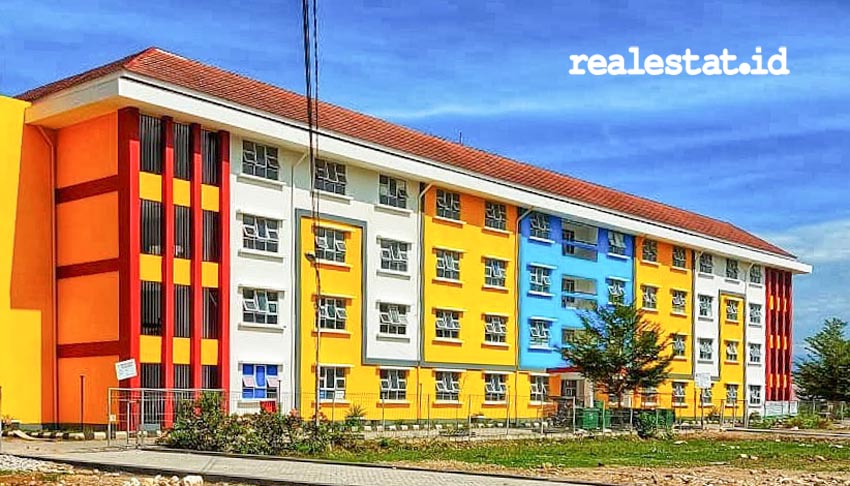 Rusunawa MBR di Gorontalo yang dibangun setinggi 4 lantai dan berisikan 90 unit hunian bagi masyarakat berpenghasilan rendah. (Foto: dok. Kementerian PUPR)