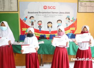 SCG CSR beasiswa PT Semen Jawa Tambang Semen Sukabumi realestat.id dok