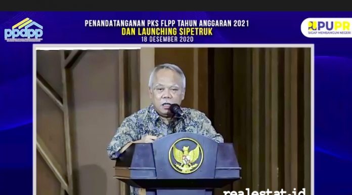 penandatanganan pks bank penyalur flpp launching sipetruk ppdpp basuki hadimuljono kementerian pupr realestat.id dok2