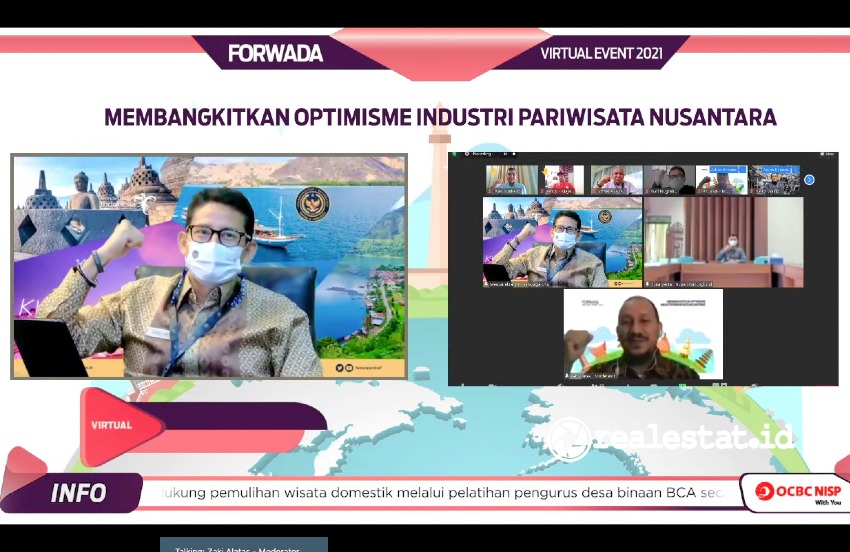 Webinar "Membangkitkan Optimisme Industri  Pariwista Nusantara" yang digelar Forwada, Kamis, 4 Maret 2021