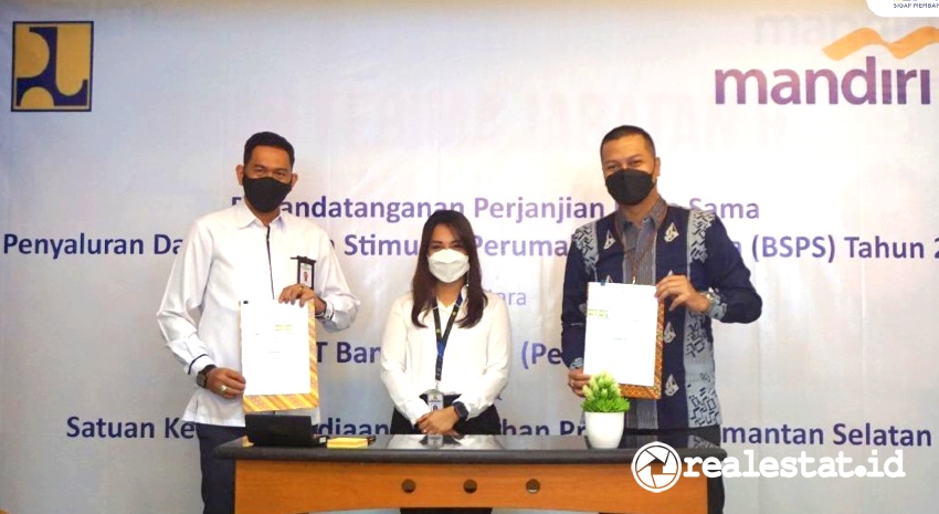 Bank Mandiri ditunjuk sebagai penyalur dana Program Bantuan Stimulan Perumahan Swadaya (BSPS) di Kalimantan Selatan pada Tahun Anggaran 2021 (Foto: Kementerian PUPR)