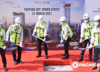 topping off tower city 57 promenade intiland realestat.id dok