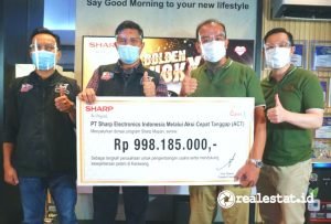 Serah Terima Donasi Sharp Mapan realestat.id dok