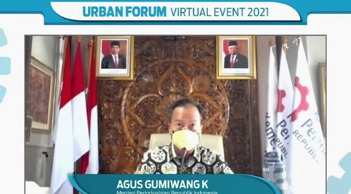 urban forum virtual event 2021 industri material kemenperin agus gumiwang realestat.id dok