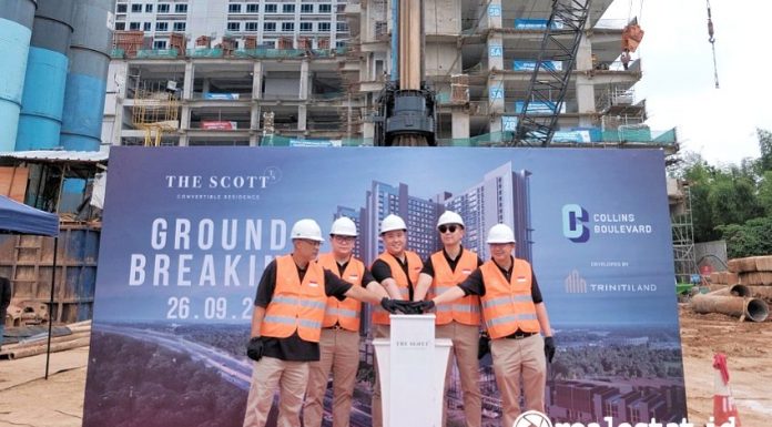 groundbreaking the scott collins boulevard triniti land realestat.id dok