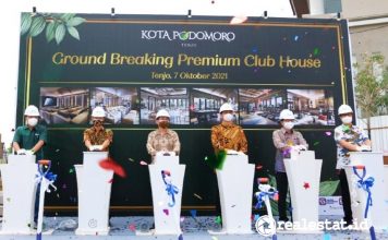 Ground Breaking Club House Premium Kota Podomoro Tenjo realestat.id dok