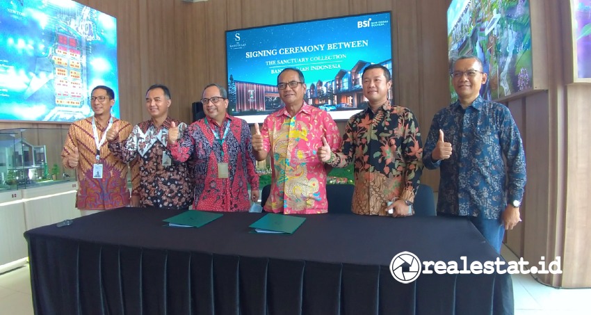 Penandatanganan Perjanjian Kerja sama (PKS) antara The Sanctuary Collection dengan Bank Syariah Indonesia (BSI), Rabu, 6 Oktober 2021.