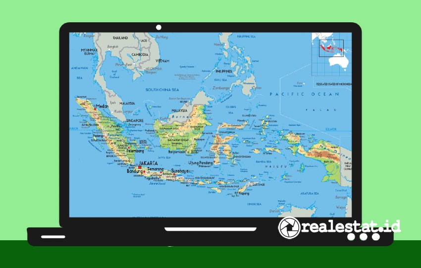 Laptop Kebijakan Satu Peta Indonesia One Map Policy Kementerian Atr Bpn Realestat.id Dok 
