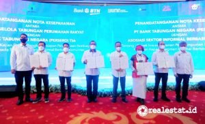 Bank BTN Nota Kesepahaman dengan Asosiasi Sektor Informal Berbasis Komunitas KPR Sejahtera FLPP realestat.id dok