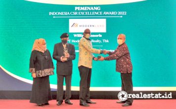 PT Modernland Realty Tbk Raih Penghargaan Indonesia CSR Excellence Award 2022 realestat.id dok