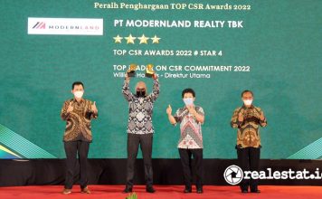 Modernland Realty Raih Penghargaan di Ajang TOP CSR Awards 2022 realestat.id dok