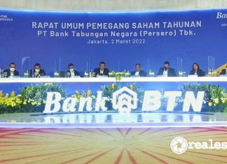 Rapat Umum Pemegang Saham tahunan RUPST PT Bank Tabungan Negara BTN BBTN 2022 realestat.id dok