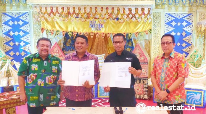 Acara soft opening The New Natrabu dan Penandatanganan MoU antara Grand Mangku Putra Arcade dengan HeliCity, Sabtu, 16 April 2022.  