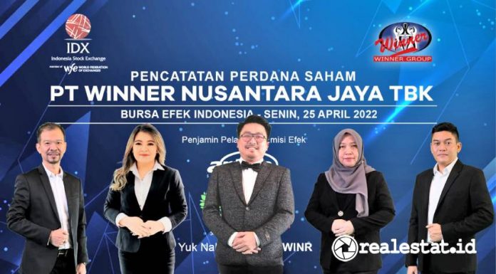 PT Winner Nusantara Jaya Tbk IPO Winner Group realestat.id dok