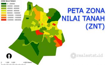 Peta Zona Nilai Tanah ZNT ATR BPN realestat.id dok
