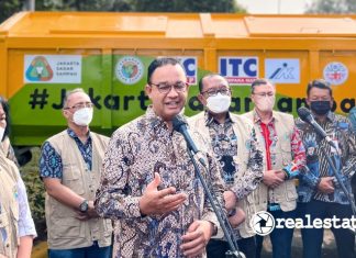 Implementasi Pengelolaan Sampah ITC Cempaka Mas Anies Baswedan Sinar Mas Land realestat.id dok