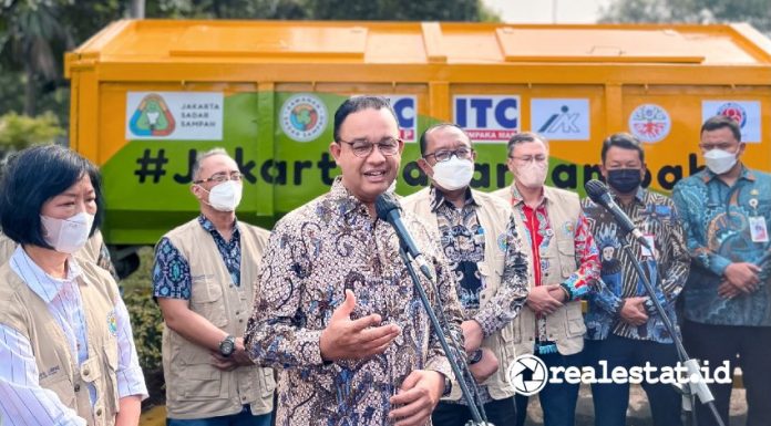 Implementasi Pengelolaan Sampah ITC Cempaka Mas Anies Baswedan Sinar Mas Land realestat.id dok