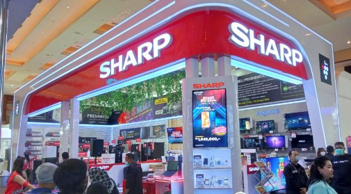 Kinerja Sharp Indonesia Booth PRJ 2022 realestat.id dok