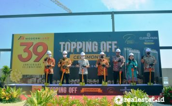 Modernland Realty Topping Off Cleon Park Apartment Jakarta Garden City realestat.id dok