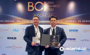 Triniti Land meraih penghargaan sebagai Top 10 Developer Indonesia 2022 dalam ajang BCI Asia Awards ke-17. (Foto: istimewa)