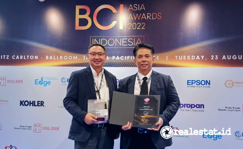 Triniti Land meraih penghargaan sebagai Top 10 Developer Indonesia 2022 dalam ajang BCI Asia Awards ke-17. (Foto: istimewa)