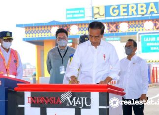 Presiden Joko Widodo Jokowi Resmikan Tol Serbaraja Seksi 1A Tol Gabus realestat.id dok