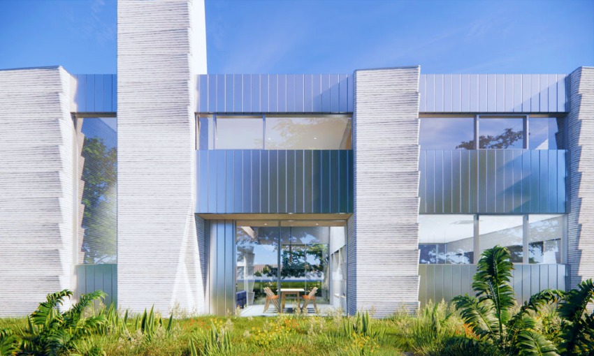 Rumah dua lantai hasil cetak 3D di Houston (Foto: dok. HANNAH)