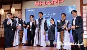 Peluncuran Smartphone Sharp AQUOS V6 5G IGA Series, Kamis, 10 November 2022. (Foto: realestat.id)