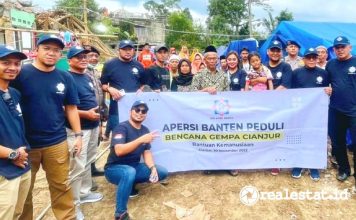 DPD Apersi Banten Peduli Bantuan Gempa Cianjur realestat.id dok