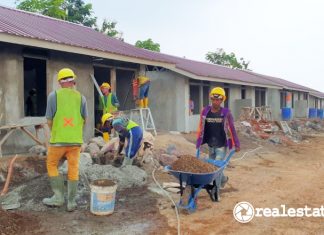 Pembangunan Rumah Hunian Tetap Huntap Tahan Gempa RISHA Cianjur Kementerian PUPR realestat.id dok