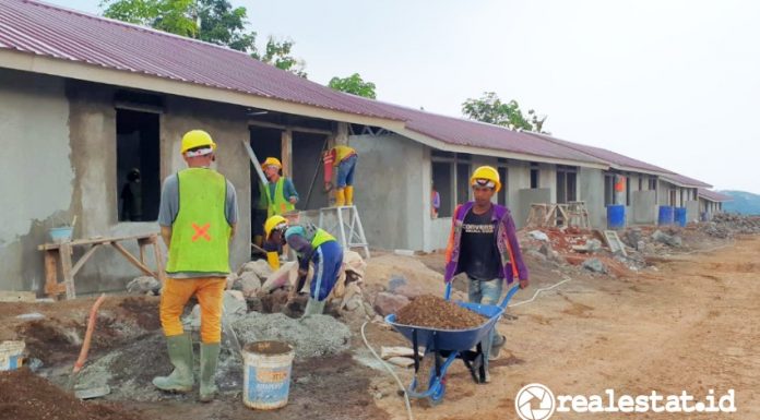 Pembangunan Rumah Hunian Tetap Huntap Tahan Gempa RISHA Cianjur Kementerian PUPR realestat.id dok