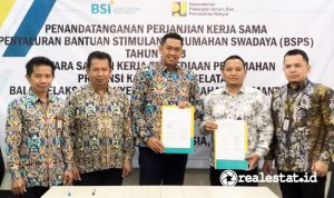 Penandatanganan Kerja sama penyaluran Dana BSPS di Kalimantan Selatan antara Kementerian PUPR dengan BSI. (Foto: istimewa)