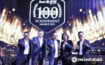 Penghargaan Bank BTN Pengembang 100 Billion Achievement Award 2023 realestat.id dok