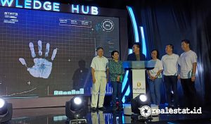 Prosesi Topping Off Knowledge Hub di kawasan Digital Hub, BSD City (Foto: realestat.id)
