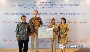 Penandatanganan kerja sama Lamudi dengan Bank Mandiri (Foto: istimewa)