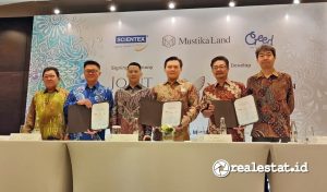 Ketiga perusahaan sepakat untuk mengembangkan perumahan terjangkau, yakni Mustika Garden Tamansari Bekasi. (Foto: realestat.id) 