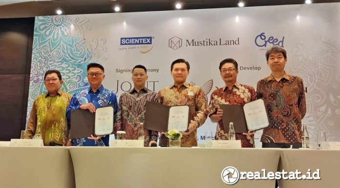 Ketiga perusahaan sepakat untuk mengembangkan perumahan terjangkau, yakni Mustika Garden Tamansari Bekasi. (Foto: realestat.id) 