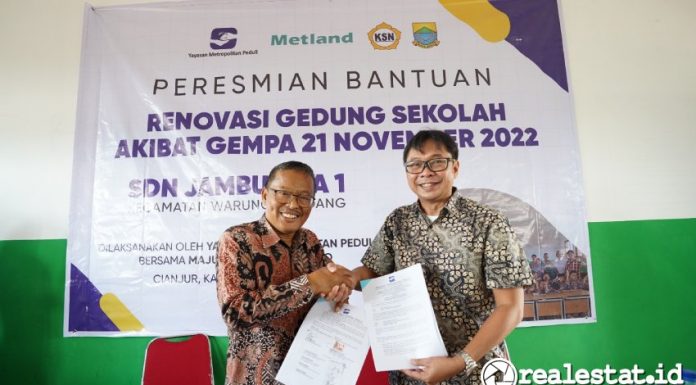 Yayasan Metropolitan Peduli Rampungkan Renovasi SDN Jambudipa 1 Cianjur
