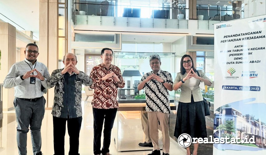 Bank BTN menjalin Kerja Sama KPR dengan PT Summarecon Agung untuk proyek Summarecon Crown Gading, Bekasi, Kamis, 27 Juli 2023. (Foto: istimewa)