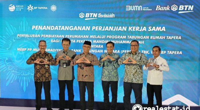 MoU Perjanjian Kerja Sama Bank BTN BP Tapera PP Muhammadiyah Rumah Subsidi MBR Informal realestat.id dok