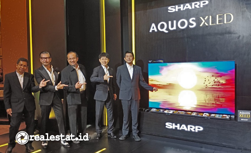 Peluncuran TV Sharp Aquos XLED di Hotel Mulia, Jakarta, Rabu, 5 Juli 2023. (Foto: realestat.id)   
