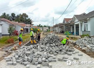 Bantuan Pembangunan PSU Jalan Lingkungan Rumah Subsidi Kalimantan Selatan Kementerian PUPR realestat.id dok