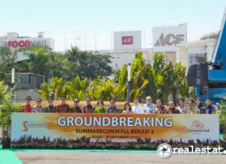 Jajaran Komisaris dan Direksi di acara Groundbreaking Summarecon Mall bekasi 2 realestat.id dok